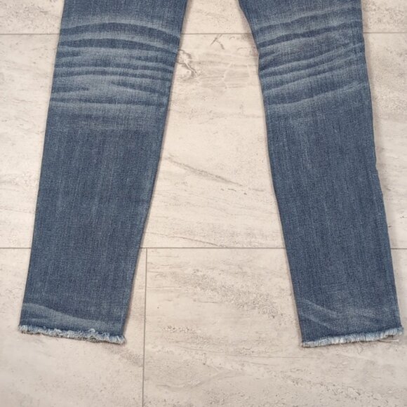AEO Distressed Jegging Crop Denim Cafe Jeans Destroyed Ripped Super Stretch - Picture 9 of 14